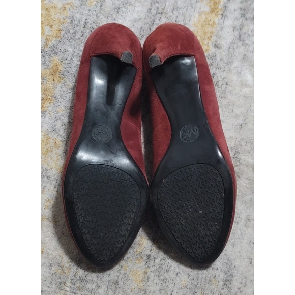 Michael Michael Kors Women's Burgundy Suede Pumps Heels Size 7 - Picture 5 of 12